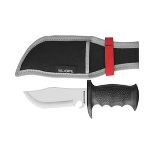 Faca Esporte Inox 6 Polegadas Camping Preta com Bainha de Nylon Sport