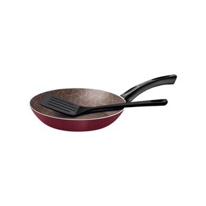 Frigideira Tramontina Paris 18cm em Alumínio e Revestimento Antiaderente com Espátula de Nylon Vermelha