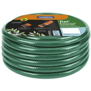 Mangueira Flex Tramontina em PVC Verde 3 Camadas 20m com Engate Rosqueado e Esguicho
