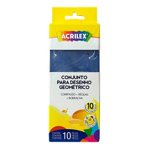 Conjunto Para Desenhos Geométrico - Azul