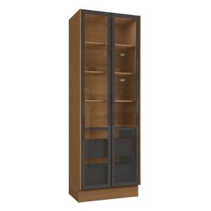 Cristaleira 2 Portas Alumínio Vibra Kappesberg T631 Canela e Grafite Semi Brilho