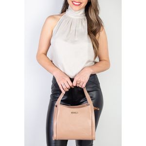 Bolsa de mão em couro liso Helena