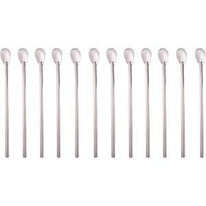 Conjunto 12 Colheres Bailarinas para Mexer Sucos Coquetéis Inox Bares Restaurantes Pubs