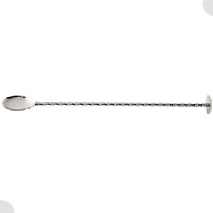 Colher Bailarina Espiral com Disco Tramontina em Aço Inox 27 cm Drinks Coquetel