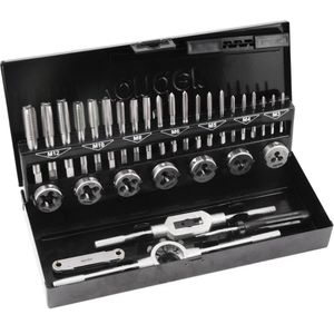 Jogo de Machos e Cossinetes Estojo Metálico 32 peças Vonder Calibre Rosca