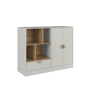 Cômoda Infantil Juvenil com 1 Gaveta 2 Portas e Nichos MDP Arenas Dl1060 Lille Art In Móveis