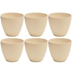 Kit 6 Vasos de Plantas Decorativos Cachepot Flores Plástico