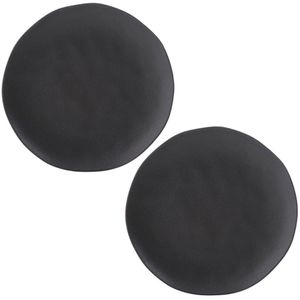 Jogo 2 Pratos Rasos Cerâmica 26,5cm Orgânico Preto Matte Porto Brasil Mesa Posta Jantar Almoço