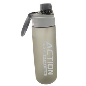 Squeeze Com Alça Action Healthier 900 ml Cinza - Quanhe