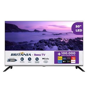 Smart TV 50 4K UHD Britânia B50CRA Roku TV HDR10 Dolby Audio Space Gray
