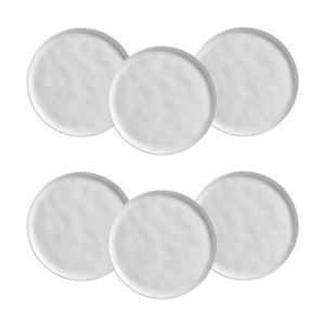 Conjunto de Pratos de Sobremesa Porto Brasil Bio New White 21,5cm - 6 Peças