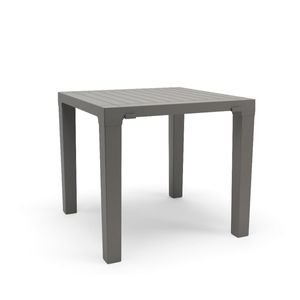 Mesa Niala Quadrada Cinza Basalto 80cm em Polipropileno Plaxmetal