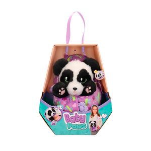 Pelúcia Baby Paws Panda Com Sons Reais e Bolsa de Transporte 2 em 1 Multikids - BR2615 BR2615