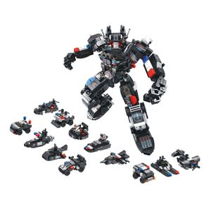 Blocos De Montar Cubic 25 Em 1 Polícia Swat Robot 600 Peças Multikids - BR1616 BR1616