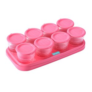 Potes para Congelar Papinha na Bandeja Prep & Fresh Rosa Fisher Price - BB1081 BB1081