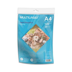 Papel Fotográfico Glossy A4 120g 20 folhas Multi - PE034 PE034