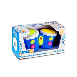 Meu Primeiro Tamborzinho Azul com Luz e Som Multikids Baby - BR1242 BR1242