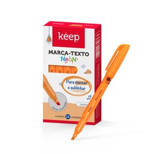 Marca Texto Laranja Caixa c/ 12 Unidades Keep - MR066 MR066