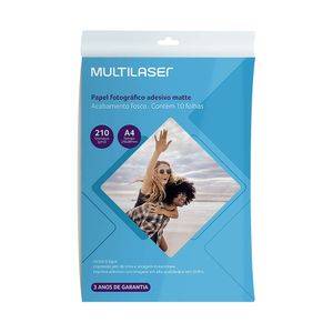 Papel Fotográfico Adesivo Matte A4 210g 10 Folhas - PE007 PE007