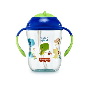 Copo de Treinamento com Canudo First Moments Blueberry Smoothie 270 ml Azul Fisher Price - BB1016 BB1016