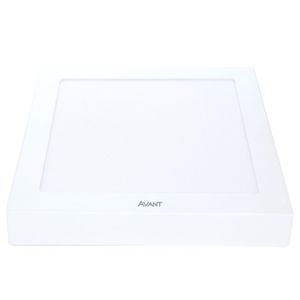 Painel LED Sobrepor QUA 18W Pop 22cm 3000K Luz Amarela Avant