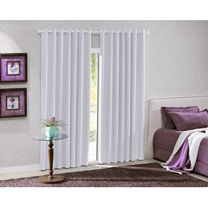 Cortina Bella Janela 3x2,3m Corta Luz Liso Branca