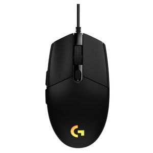 Mouse Gamer Logitech G203 8000 DPI RGB 6 Botoes Com Fio Preto