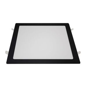 Painel Embutido LED Quadrado Preto 24w 3.000 Luz Branco Quente Blumenau Iluminação