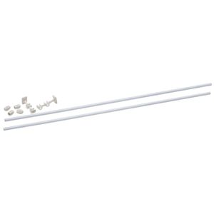 Varão Duplo para Cortinas Utimil Branco em Aço – 3 m