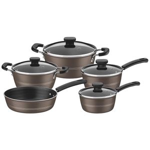 Conjunto de Panelas Tramontina Sicilia com Revestimento Antiaderente Starflon Excellent Avelã 5 Peças