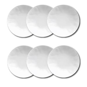 Conjunto de Pratos Fundos Germer Orgânico em Porcelana Branco – 6 Peças