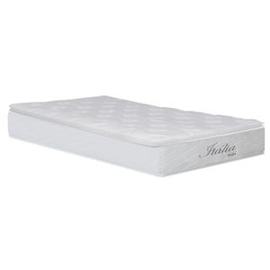 Colchão para Cama Solteiro Umaflex Itália Pillow Top e Molas Ensacadas 26 x 88 x 188 cm - Branco