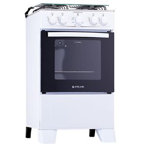 Fogão Atlas 4 Bocas Coliseum Plus com Forno com Amplo Visor  Branco