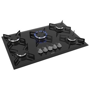 Cooktop a Gás Philco 5 Bocas Chef 5 Bisote Bivolt  Preto