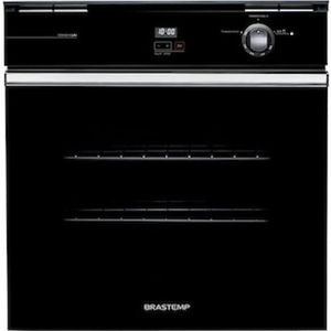 Forno de Embutir a Gás Brastemp 78 Litros BOA84AE com Grill e Timer Touch Preto - 220V