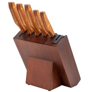 Conjunto de Facas Fracalanza em Aço Inox Preto - 5 Peças