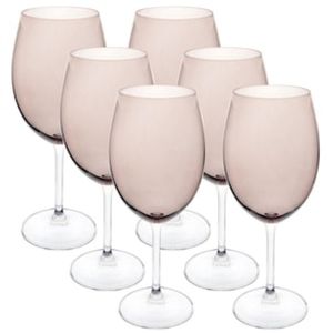 Conjunto de Taças para Água Bohemia Gastro 580ml Fumê - 6 Peças