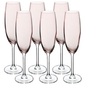 Conjunto de Taças para Champanhe Bohemia Gastro 220ml Rosa Millennial - 6 Peças