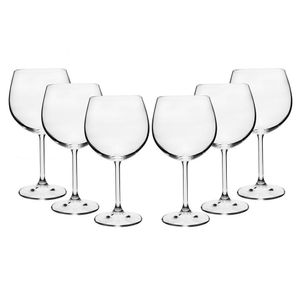 Conjunto de Taças para Vinho Borgonha Bohemia em Cristal 570 ml - 6 Peças