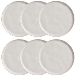 Conjunto com 6 Pratos Rasos Porto Brasil Bio Vit em Stoneware 27,5 cm  Cinza