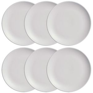Conjunto com 6 Pratos de Sobremesa Porto Brasil Coup Vit em Stoneware 19,4cm  Cinza