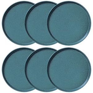 Conjunto com 6 Pratos de Sobremesa Porto Brasil Neo Night Sky em Stoneware 21,5cm  Azul
