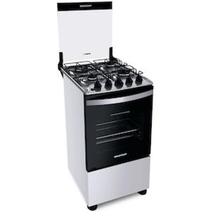 Fogão Brastemp 4 Bocas BFO4EBB com Mesa de Inox, Dupla Chama e Grades Individuais Bivolt  Branco