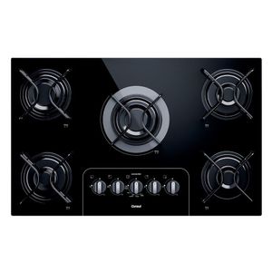 Cooktop Consul 5 Bocas Vidro Preto Chama Rápida Bivolt