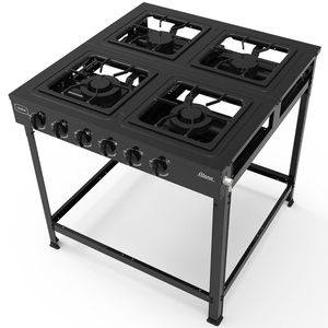 Fogão Industrial a Gás Realce Atena 4 Queimadores Preto