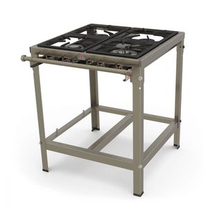 Fogão Industrial a Gás Progas 4Q Aço Inox Escovado