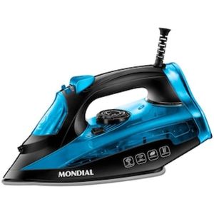 Ferro a Vapor Mondial F-53 com Spray  Preto/Azul