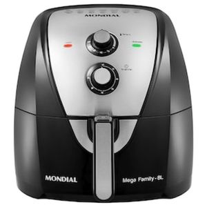 Fritadeira Elétrica Sem Óleo Air Fryer Mondial Mega Family AFN-80-BI 8L  Preta/Inox