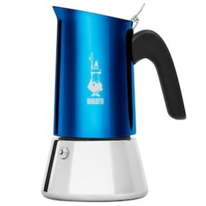 Cafeteira Italiana Bialetti Vênus em Inox 6 Xícaras  Azul