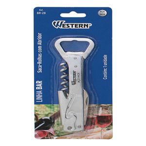Saca Rolhas C Abridor Preto Western Home